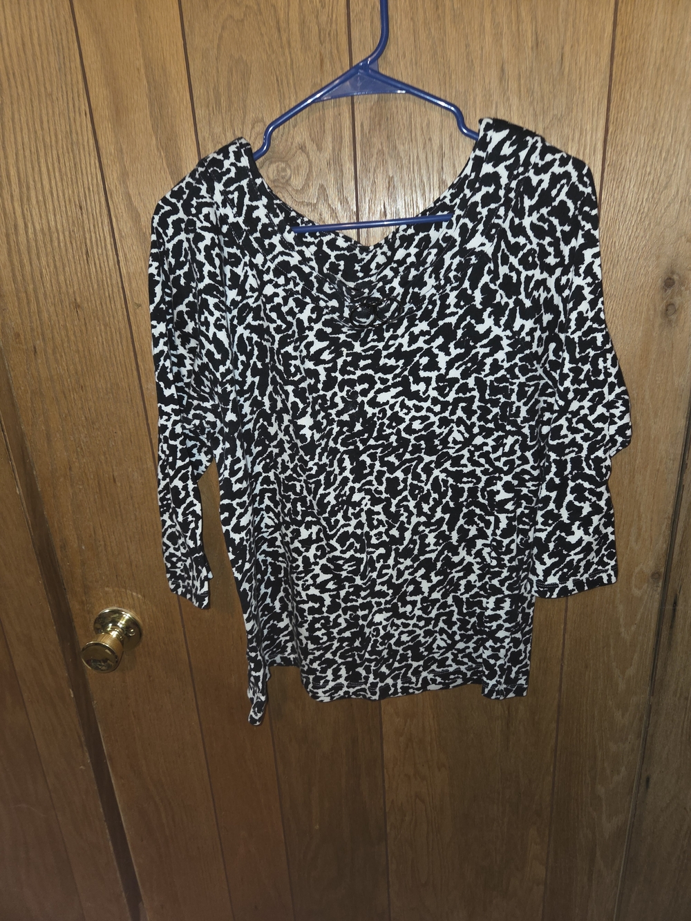 Black & White Animal Print Women's Top